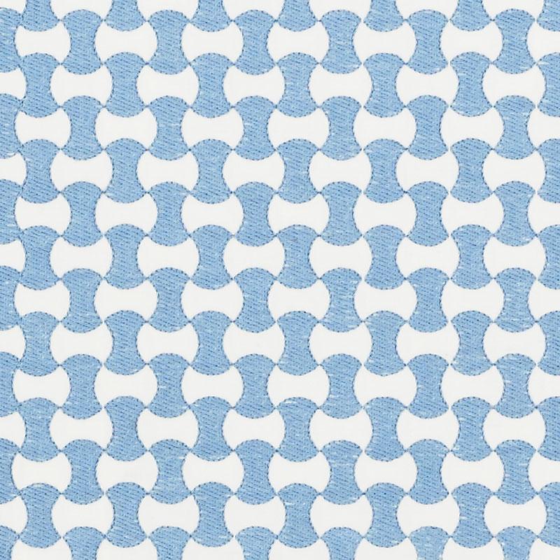 Schumacher Nolita Embroidery Chambray Fabric