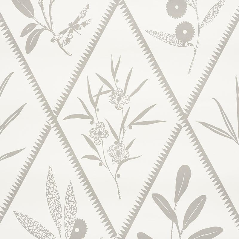 Schumacher Endimione Grey Wallpaper
