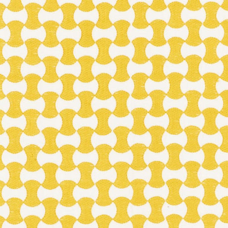 Schumacher Nolita Embroidery Yellow Fabric