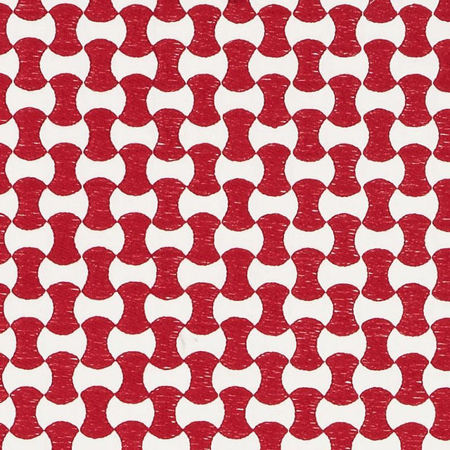 Schumacher Nolita Embroidery Red Fabric