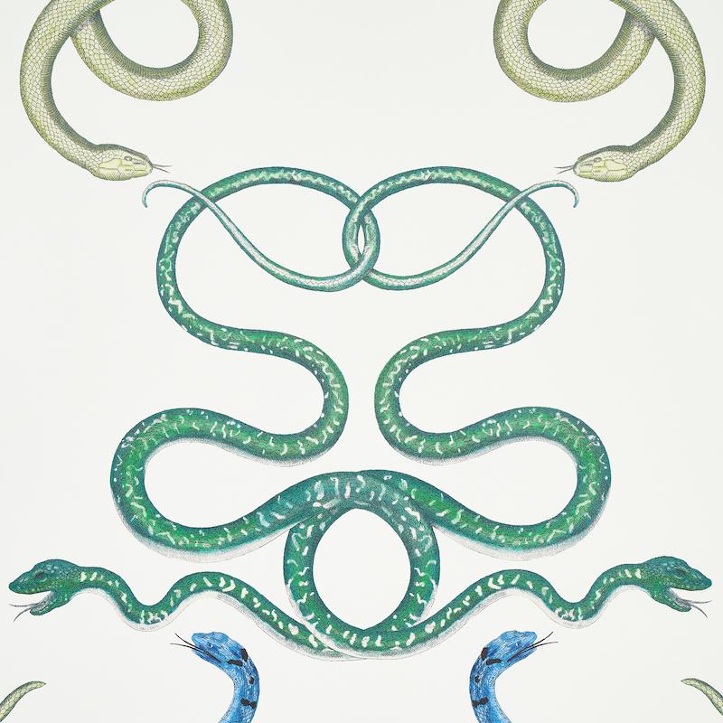 Schumacher Giove Emerald & Sapphire Wallpaper