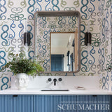Schumacher Giove Emerald & Sapphire Wallpaper