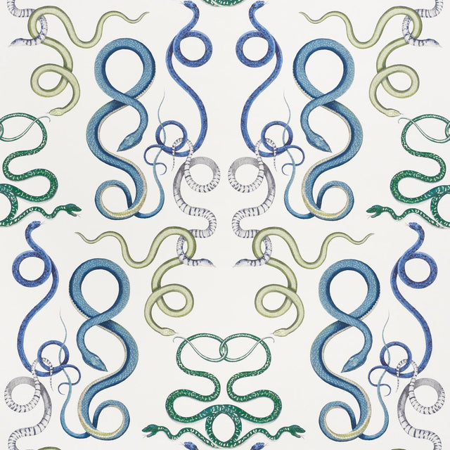 Schumacher Giove Emerald & Sapphire Wallpaper
