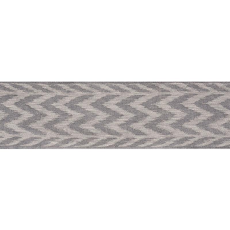 Schumacher Chevron Woven Tape Grey Trim