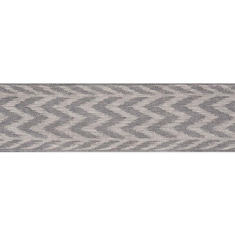 Schumacher Chevron Woven Tape Grey Trim
