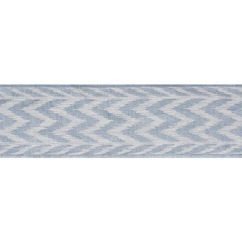 Schumacher Chevron Woven Tape Sky Trim