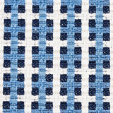 Schumacher Crosstown Tile Blue Fabric