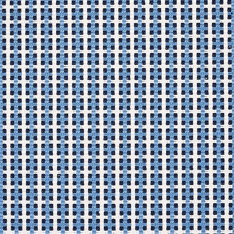 Schumacher Crosstown Tile Blue Fabric