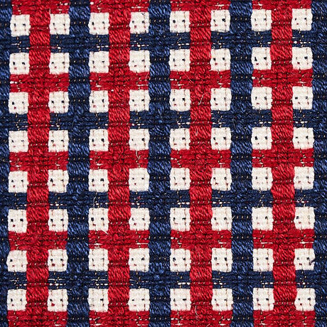 Schumacher Crosstown Red/Navy Fabric