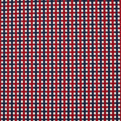 Schumacher Crosstown Red/Navy Fabric