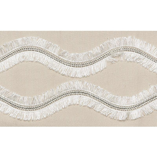 Schumacher Ogee Embroidered Tape Neutral Trim