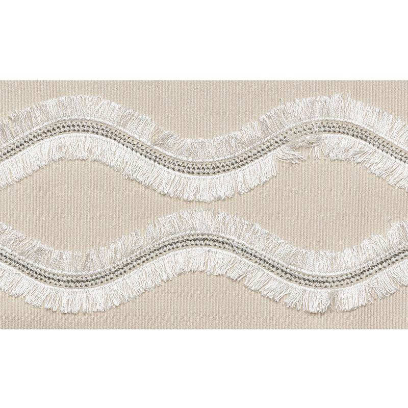 Schumacher Ogee Embroidered Tape Neutral Trim