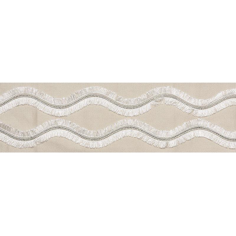 Schumacher Ogee Embroidered Tape Neutral Trim
