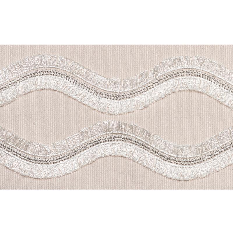 Schumacher Ogee Embroidered Tape Blush Trim