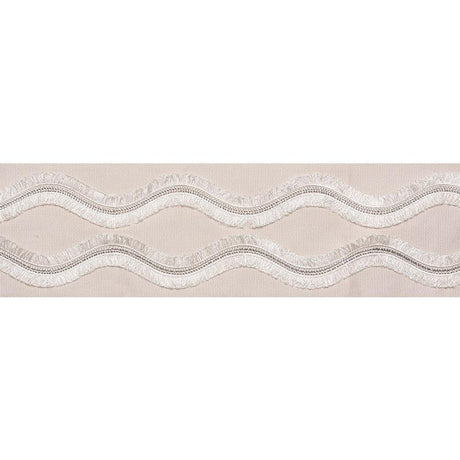 Schumacher Ogee Embroidered Tape Blush Trim