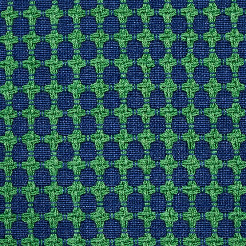 Schumacher Zipster Navy & Green Fabric