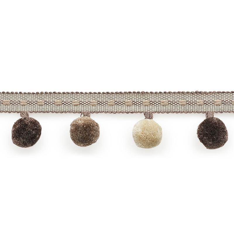 Schumacher Poms Taupe Trim