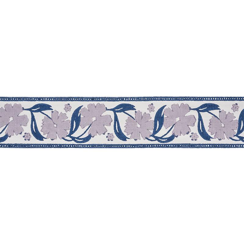 Schumacher Lilac & Blue Adra Hand Blocked Tape