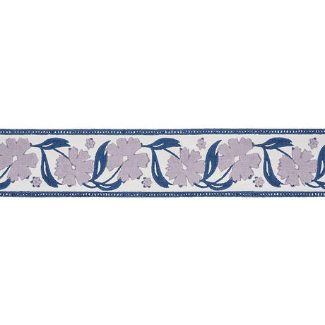 Schumacher Lilac & Blue Adra Hand Blocked Tape
