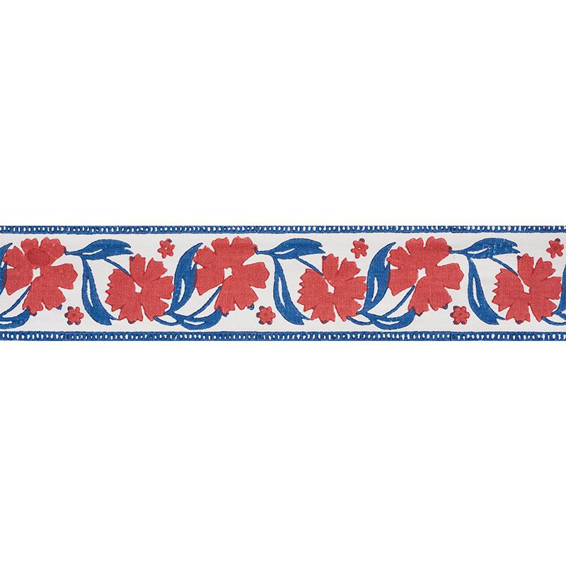 Schumacher Red & Blue Adra Hand Blocked Tape