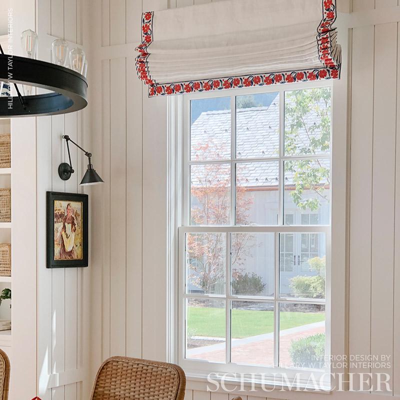 Schumacher Red & Blue Adra Hand Blocked Tape