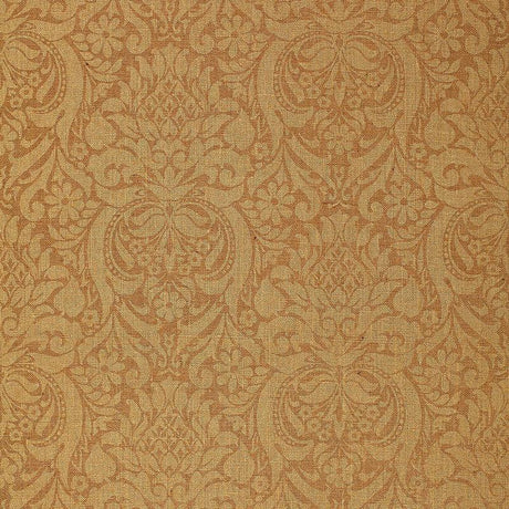 Schumacher Valencay Damask Camel Wallpaper