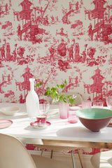 Schumacher Chinois Peony Wallpaper