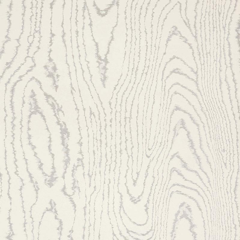 Schumacher Faux Bois Silver Moon Wallpaper