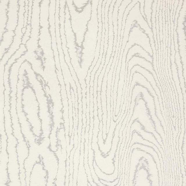 Schumacher Faux Bois Silver Moon Wallpaper