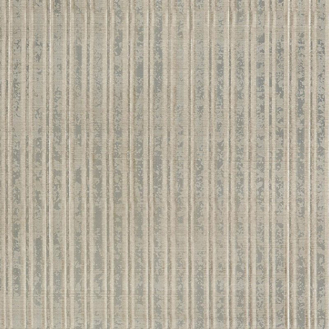 Schumacher Galvanized Rib Silver Leaf Wallpaper