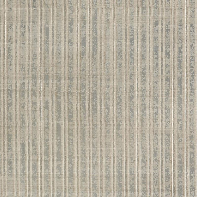 Schumacher Galvanized Rib Silver Leaf Wallpaper