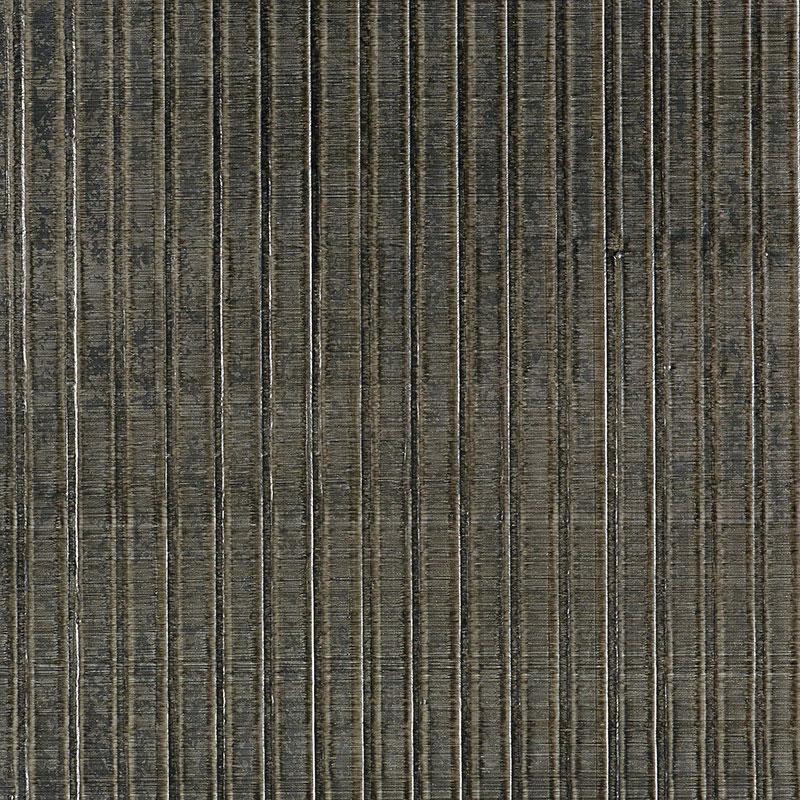 Schumacher Galvanized Rib Gunmetal Wallpaper