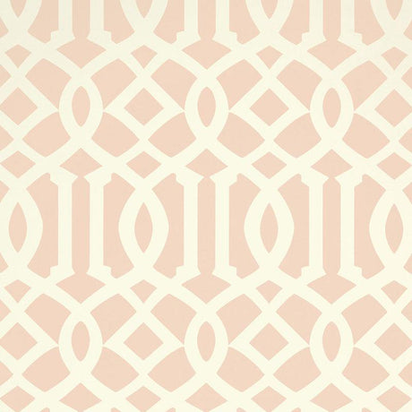 Schumacher Imperial Trellis Ii Blush Wallpaper