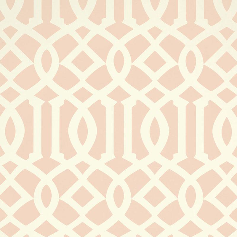 Schumacher Imperial Trellis Ii Blush Wallpaper