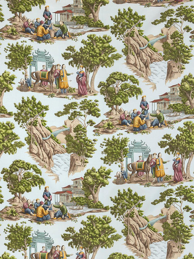 Scalamandre Mandarin Toile Sky Fabric