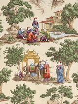 Scalamandre Mandarin Toile Document Fabric