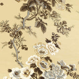 Schumacher Pyne Hollyhock Tobacco Wallpaper