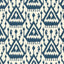 Schumacher Vientiane Ikat Indigo Wallpaper