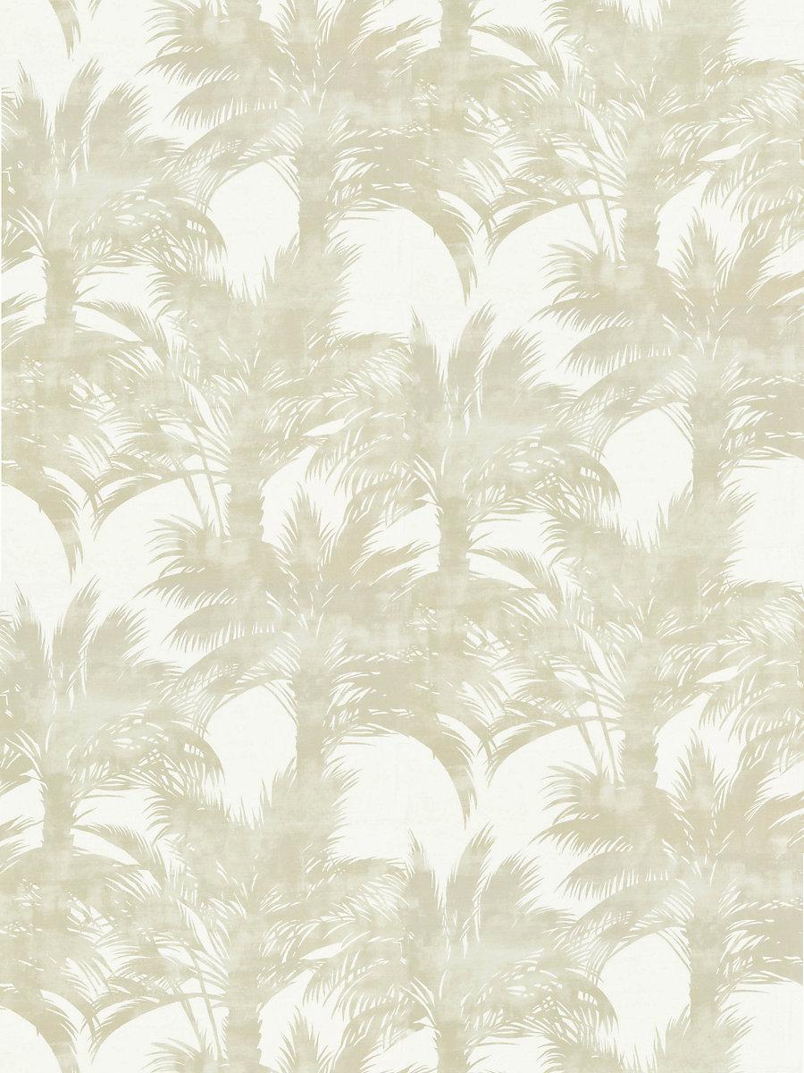 Scalamandre Palm Print Sand Fabric