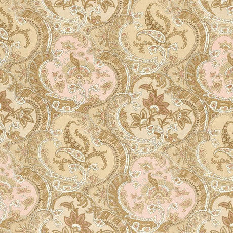 Schumacher Pickfair Paisley Camel Fabric