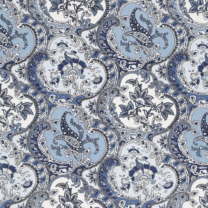 Schumacher Pickfair Paisley Pacific Fabric