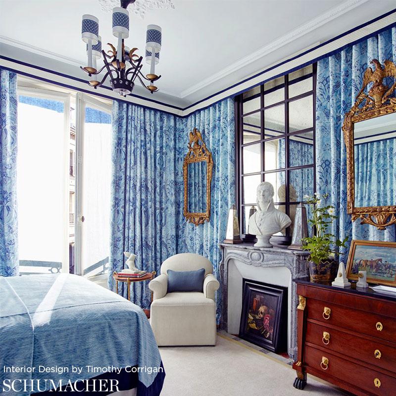 Schumacher Cap Ferrat Pacific Fabric