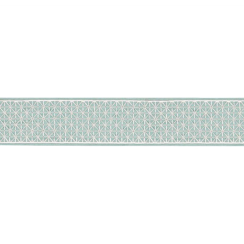 Schumacher Directoire Tape Teal Trim