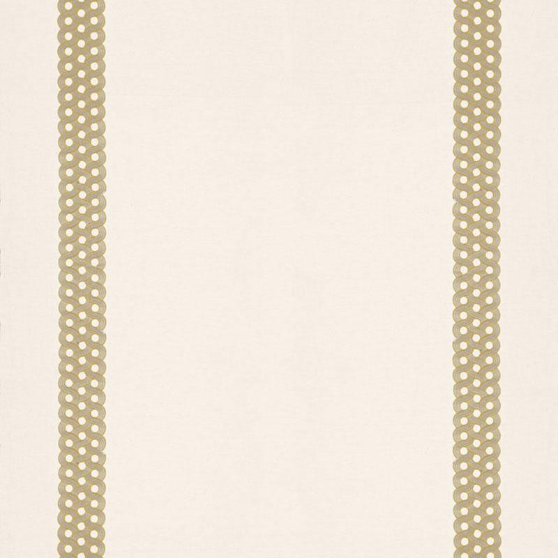 Schumacher Mandeville Embroidery Camel Fabric