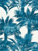 Scalamandre Palm Print Turquoise Fabric