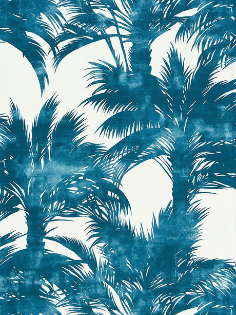 Scalamandre Palm Print Turquoise Fabric