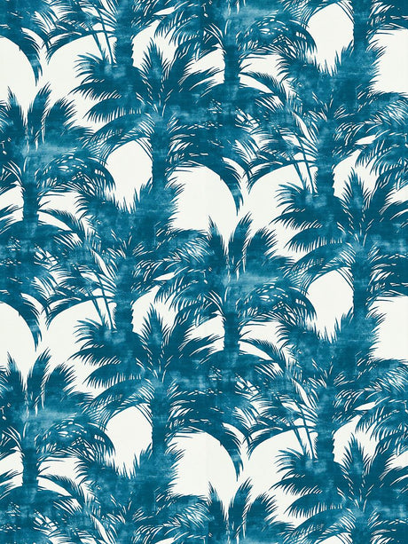Scalamandre Palm Print Turquoise Fabric
