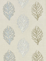 Scalamandre Coral Reef Embroidery Sand Fabric