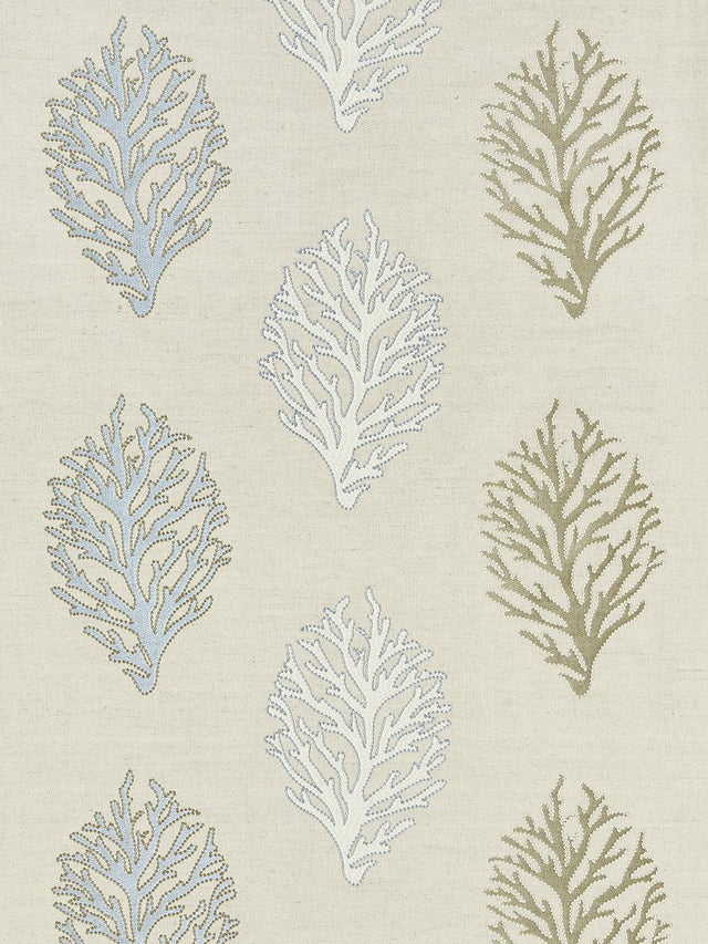Scalamandre Coral Reef Embroidery Sand Fabric