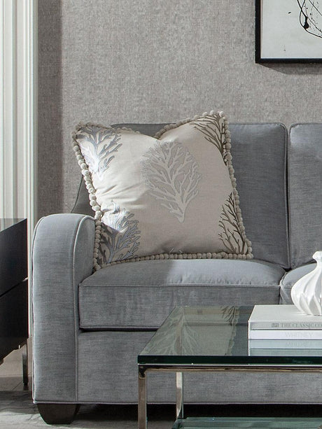 Scalamandre Coral Reef Embroidery Sand Fabric